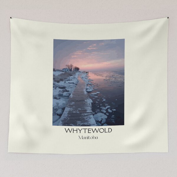Item preview, Whytewold Winter Boardwalk – Frozen Lake Manitoba Art designed and sold by TuncGK.