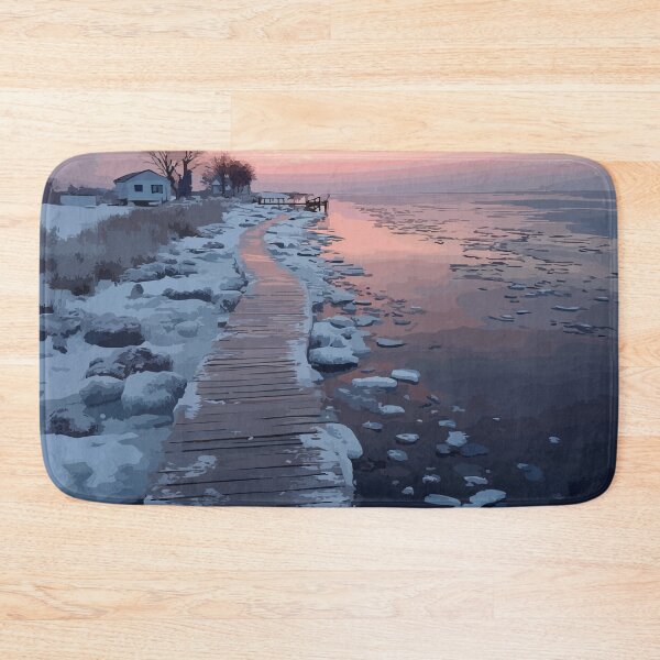 Item preview, Whytewold Winter Boardwalk – Frozen Lake Manitoba Art designed and sold by TuncGK.