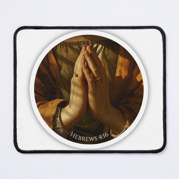 Item preview, Praying Hands Sticker, Hebrews 4:16 Bible Verse Decal, Renaissance Painting Christian Sticker, Old Master Art, Prayer Sticker, Faith Decal, Scripture Art, Religious Gift designed and sold by HemoraArts.