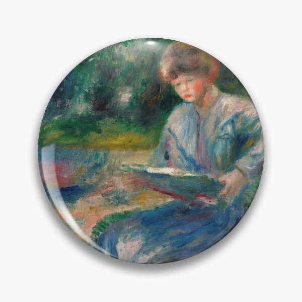 Item preview, Femme Lisant Sur Un Banc by Pierre-Auguste Renoir: Impressionist Garden Poster designed and sold by artofuniverse.