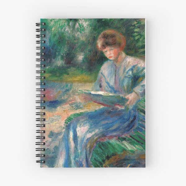 Item preview, Femme Lisant Sur Un Banc by Pierre-Auguste Renoir: Impressionist Garden Poster designed and sold by artofuniverse.