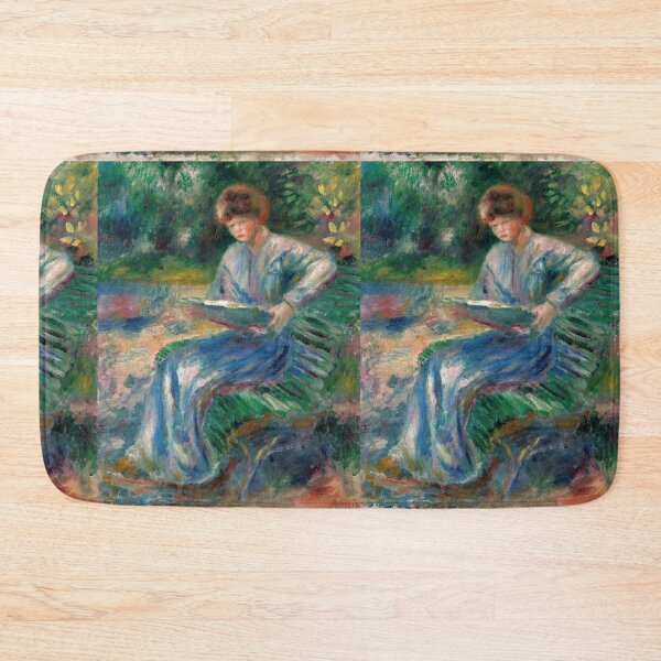 Item preview, Femme Lisant Sur Un Banc by Pierre-Auguste Renoir: Impressionist Garden Poster designed and sold by artofuniverse.