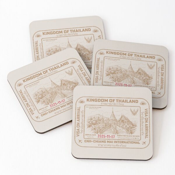 Item preview, Passport Stamp - Chiang Mai, Thailand designed and sold by travelwitheric.