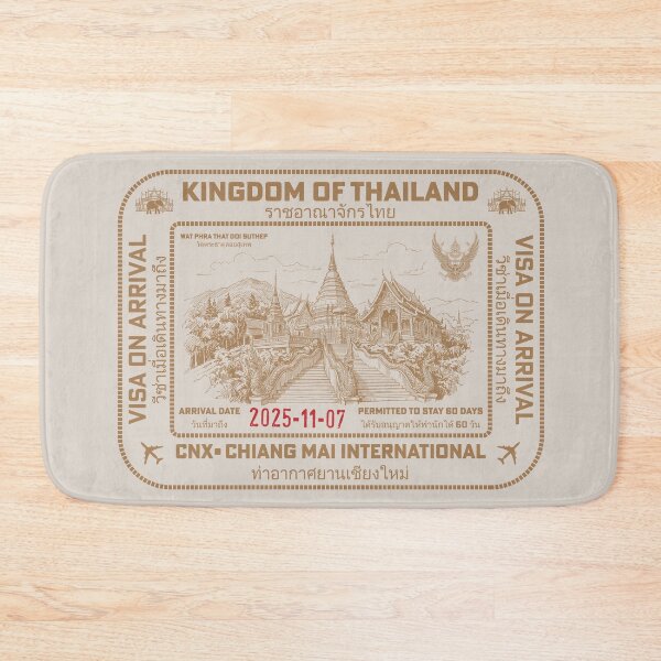Item preview, Passport Stamp - Chiang Mai, Thailand designed and sold by travelwitheric.