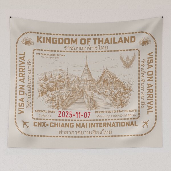 Item preview, Passport Stamp - Chiang Mai, Thailand designed and sold by travelwitheric.