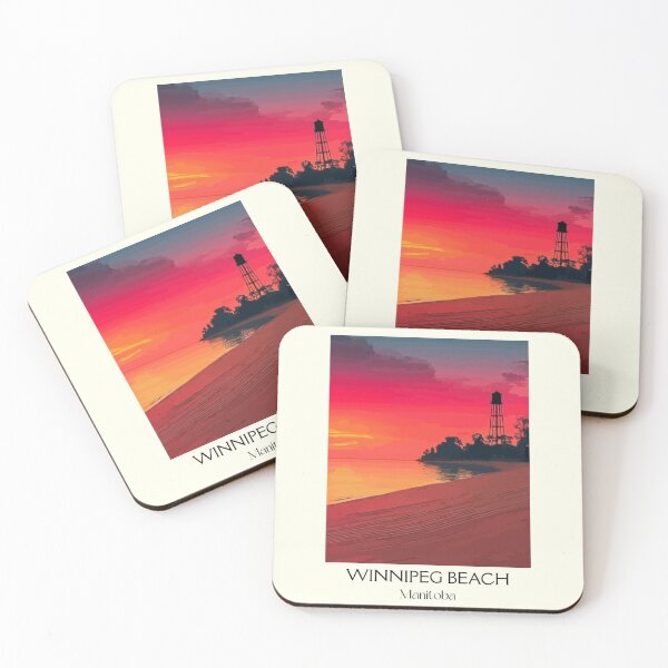 Item preview, Winnipeg Beach Sunset – Lake Winnipeg Retro Travel Art designed and sold by TuncGK.