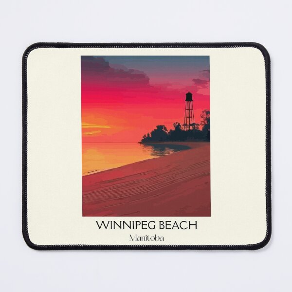 Item preview, Winnipeg Beach Sunset – Lake Winnipeg Retro Travel Art designed and sold by TuncGK.
