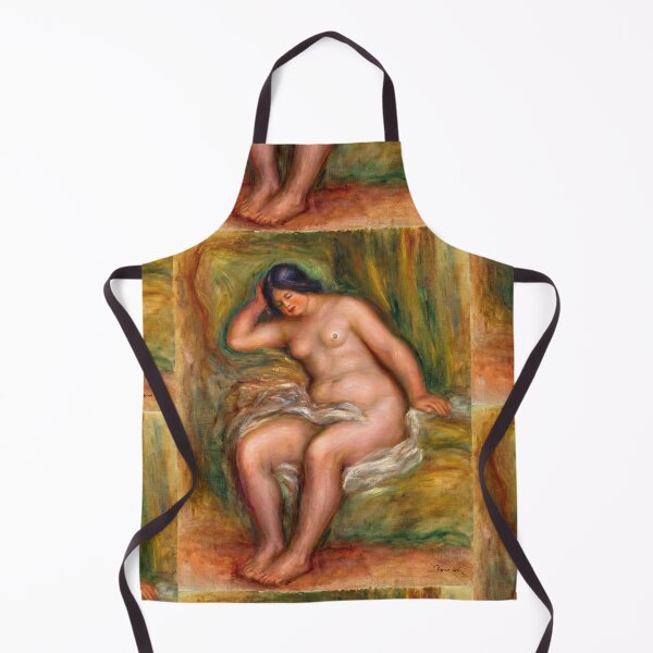 Item preview, Femme Nue Assise Appuyee Sur Un Coussin Vert by Pierre-Auguste Renoir: Impressionist Nude Poster designed and sold by artofuniverse.
