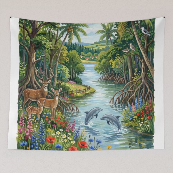 Item preview, Natural mangrove forest view designed and sold by PP&RAINBOW SHOP.