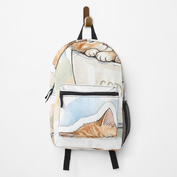 Item preview, Cozy Watercolor Cat in Coffee Mug Sticker designed and sold by Strip to Stick.