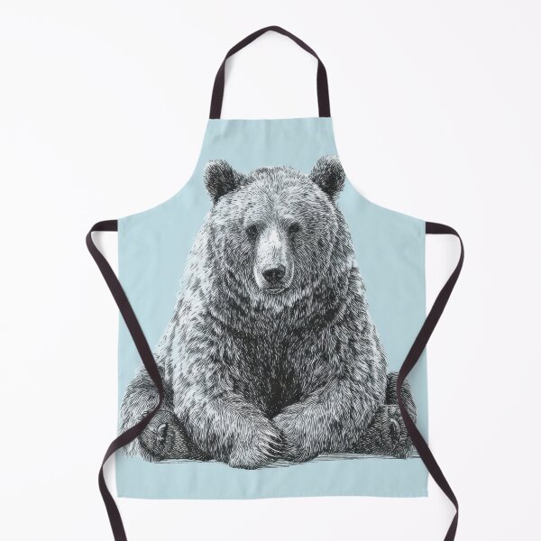 Item preview, Bear on light blue background designed and sold by anytka.