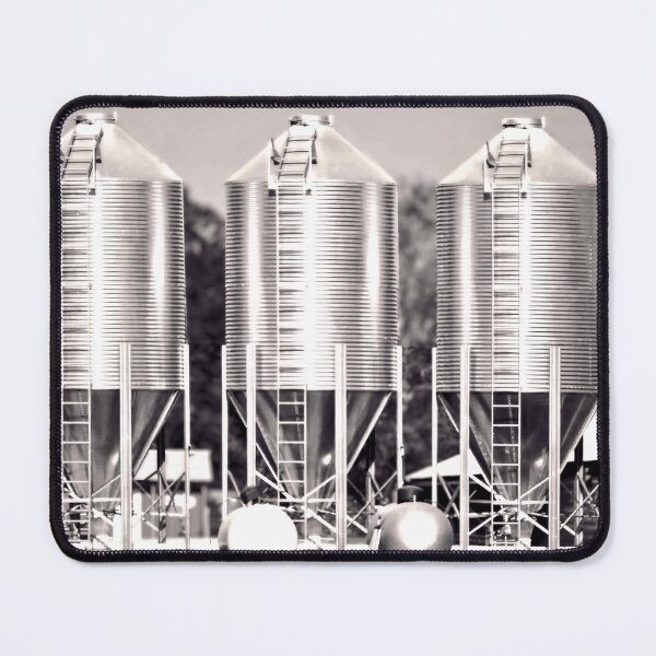 Item preview, Three Metal Silos in Black and White designed and sold by Stacey's unpromised.