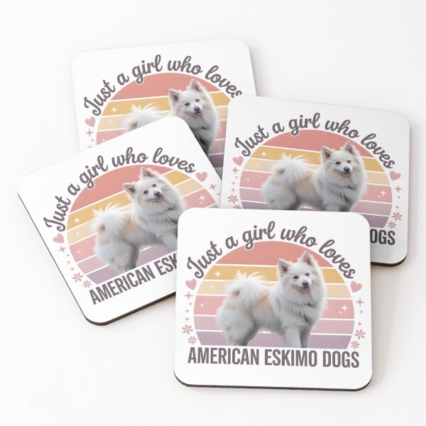 Item preview, Just a Girl Who Loves American Eskimo Dogs – Cute Retro Dog Lover Aesthetic American Eskimo Design designed and sold by ArcticFoxStudio.