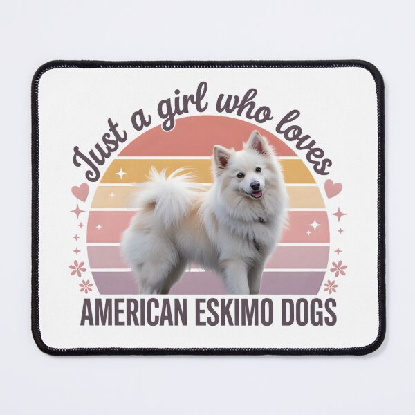 Item preview, Just a Girl Who Loves American Eskimo Dogs – Cute Retro Dog Lover Aesthetic American Eskimo Design designed and sold by ArcticFoxStudio.