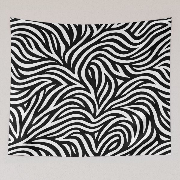 Item preview, Zebra Pleco Bold Monochrome Stripe Pattern designed and sold by WildlifeInc.
