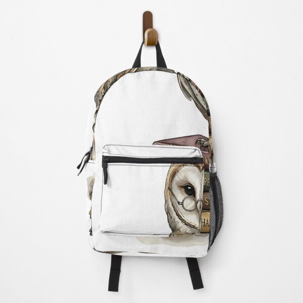Item preview, Moody Academia Owl with Glasses Watercolor Sticker designed and sold by Strip to Stick.