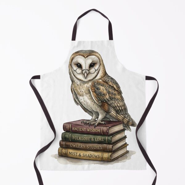 Item preview, Moody Academia Owl with Glasses Watercolor Sticker designed and sold by Strip to Stick.