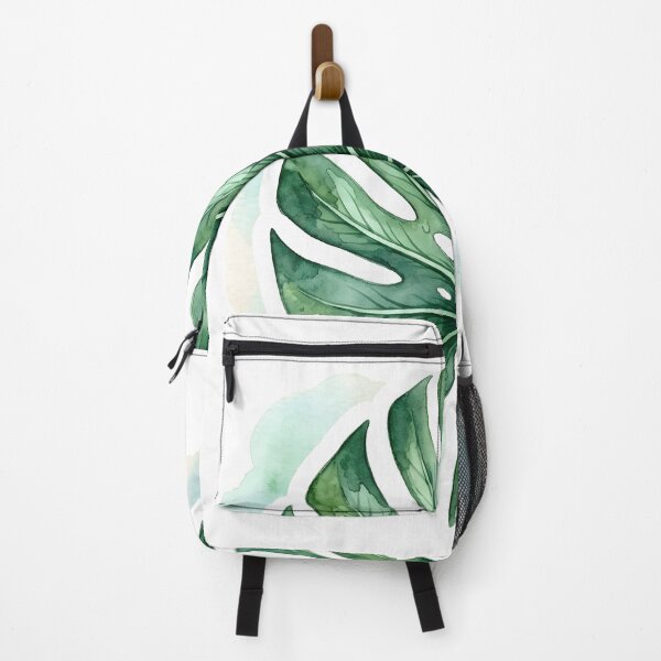 Artikelvorschau, Detaillierter Aquarell-Monstera-Blatt-Aufkleber entworfen und verkauft von Strip to Stick.