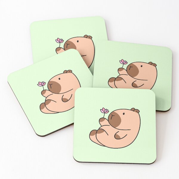 Item preview, Capybara with a Flower designed and sold by gutterpufferfsh.