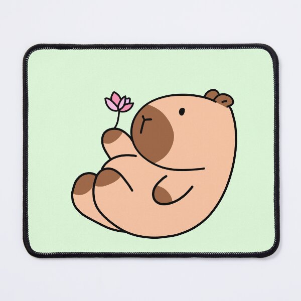 Item preview, Capybara with a Flower designed and sold by gutterpufferfsh.