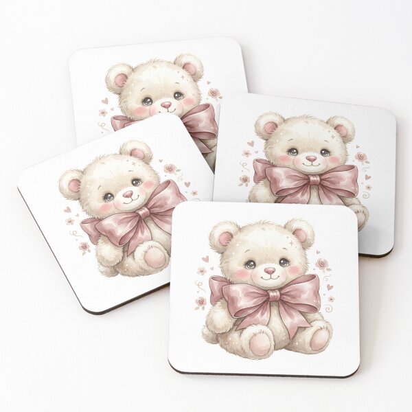 Item preview, Cute Coquette Bow & Teddy Bear Sticker designed and sold by Strip to Stick.