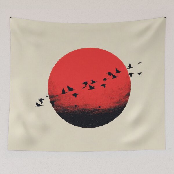 Item preview, Sunset with birds flying over designed and sold by anytka.