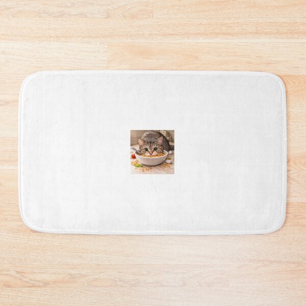 Item preview, Caught in the Act Cat Eating Spaghetti – Funny Guilty Kitchen Cat Sticker designed and sold by LovelyCatGalaxy.