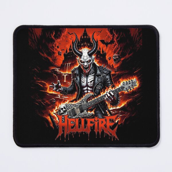 Item preview, Hellfire Demon Guitarist Heavy Metal Rock Art designed and sold by DeimosArtIntl.