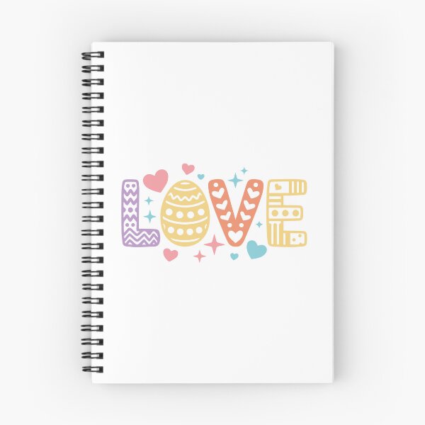 Item preview, Easter Love Decorative Lettering with Easter Egg Hearts and Sparkles designed and sold by QuietBloom80.