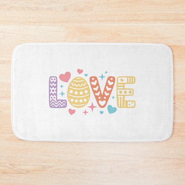 Item preview, Easter Love Decorative Lettering with Easter Egg Hearts and Sparkles designed and sold by QuietBloom80.