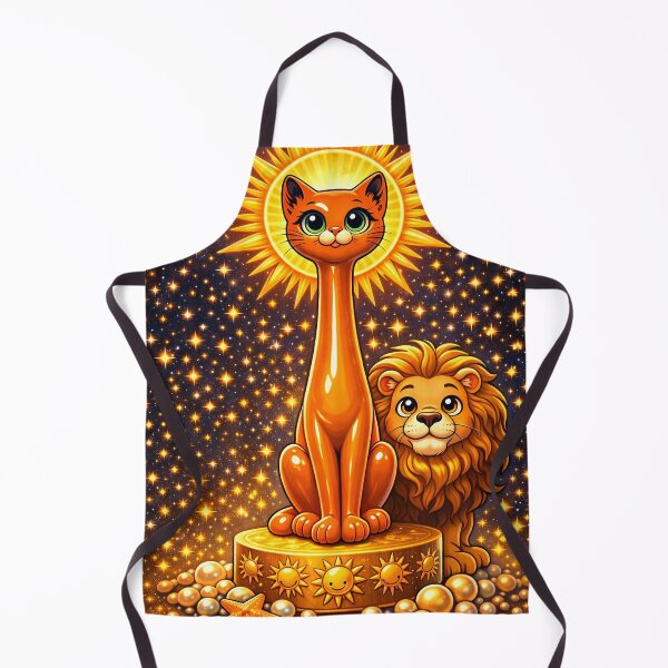 Item preview, Leo Zodiac Long Neck Cat Celestial Lion Astrology Art designed and sold by chihuahuashower.