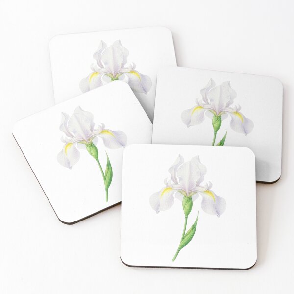 Item preview, White Iris Botanical Illustration Minimal Art designed and sold by Rutvain.