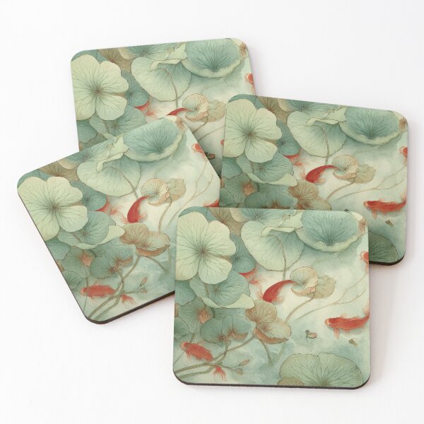 Item preview, Goldfish swim among green plants designed and sold by anytka.