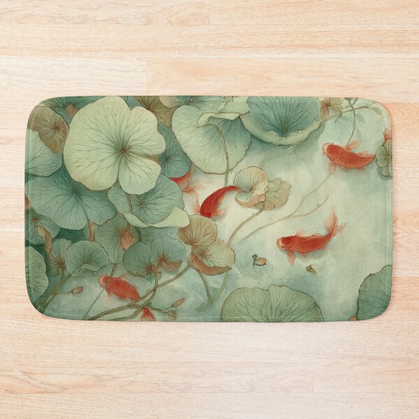 Item preview, Goldfish swim among green plants designed and sold by anytka.
