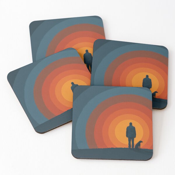 Item preview, Person stands with dog at sunset designed and sold by anytka.