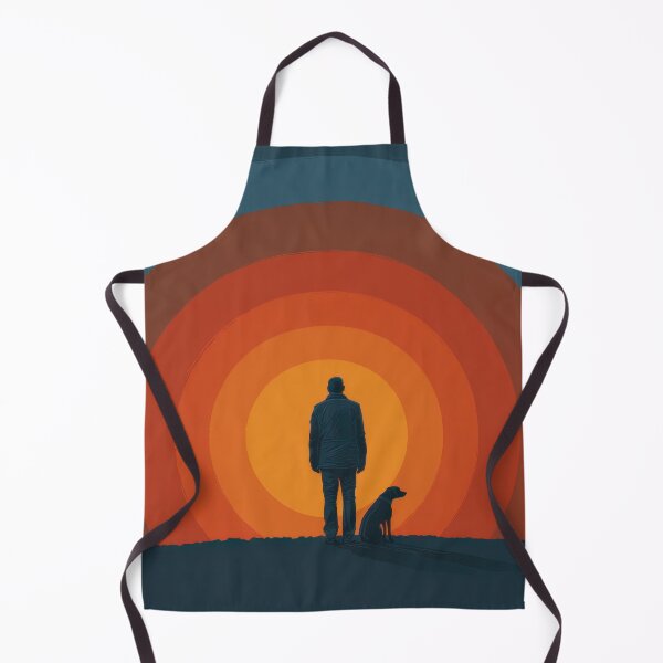 Item preview, Person stands with dog at sunset designed and sold by anytka.