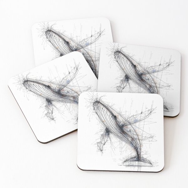 Item preview, Abstract Scribble Whale Breach designed and sold by Nordo Studio.