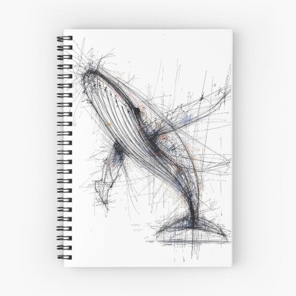 Item preview, Abstract Scribble Whale Breach designed and sold by Nordo Studio.