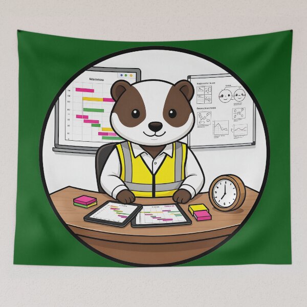 Item preview, Badger Project Manager: Master of Deadlines designed and sold by BGM by AI.