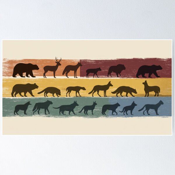 Item preview, Colored animal silhouettes designed and sold by anytka.