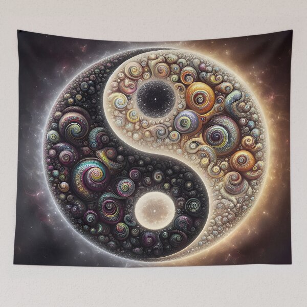 Item preview, Infinite Galactic Yin Yang Fractal designed and sold by Sybille-Yates.