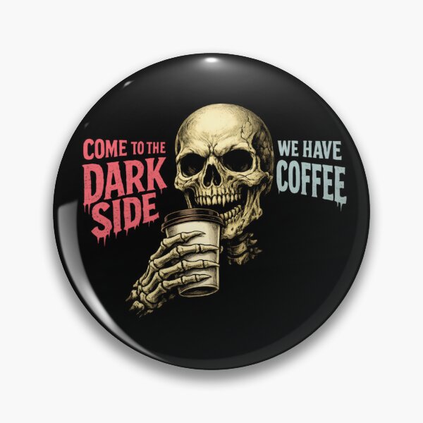 Item preview, Dark Side Coffee Skeleton – Funny Gothic Coffee Lover  designed and sold by SidTastic .