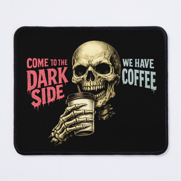 Item preview, Dark Side Coffee Skeleton – Funny Gothic Coffee Lover designed and sold by SidTastic .
