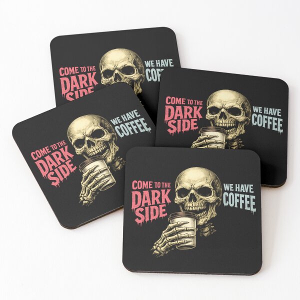 Item preview, Dark Side Coffee Skeleton – Funny Gothic Coffee Lover  designed and sold by SidTastic .