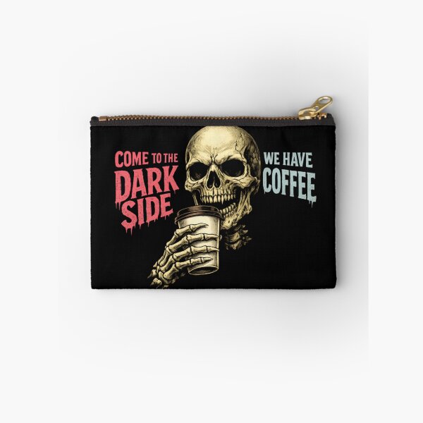 Item preview, Dark Side Coffee Skeleton – Funny Gothic Coffee Lover  designed and sold by SidTastic .