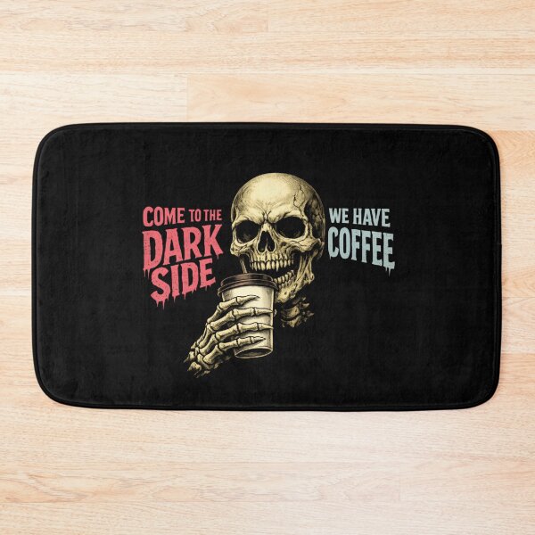 Item preview, Dark Side Coffee Skeleton – Funny Gothic Coffee Lover  designed and sold by SidTastic .