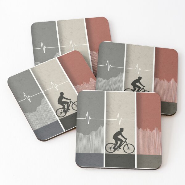 Item preview, Bike rides through heart waves designed and sold by anytka.