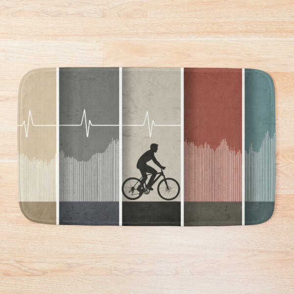 Item preview, Bike rides through heart waves designed and sold by anytka.