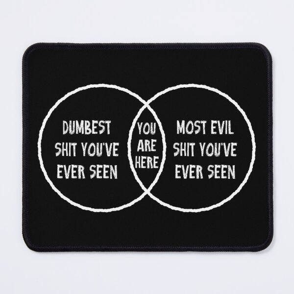 Item preview, Venn Diagram Dumbest Most Evil Shit Ever Dystopian Funny T-shirts Tees Hoodies Pins Stickers Magnets Mugs Anti Fascist Anti Trump Shirt Protesting designed and sold by allfreelance.