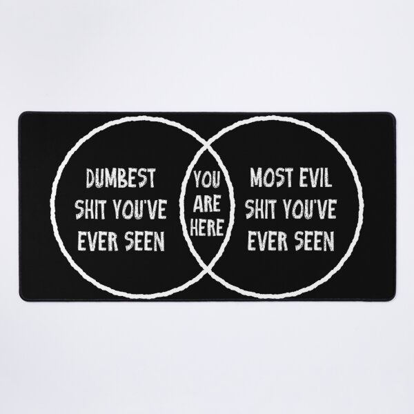 Item preview, Venn Diagram Dumbest Most Evil Shit Ever Dystopian Funny T-shirts Tees Hoodies Pins Stickers Magnets Mugs Anti Fascist Anti Trump Shirt Protesting designed and sold by allfreelance.